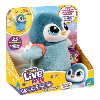 Interactive toy Cobi Little Live Pets Walking Penguin Kiwaczek MO-26535, battery-powered walking pet