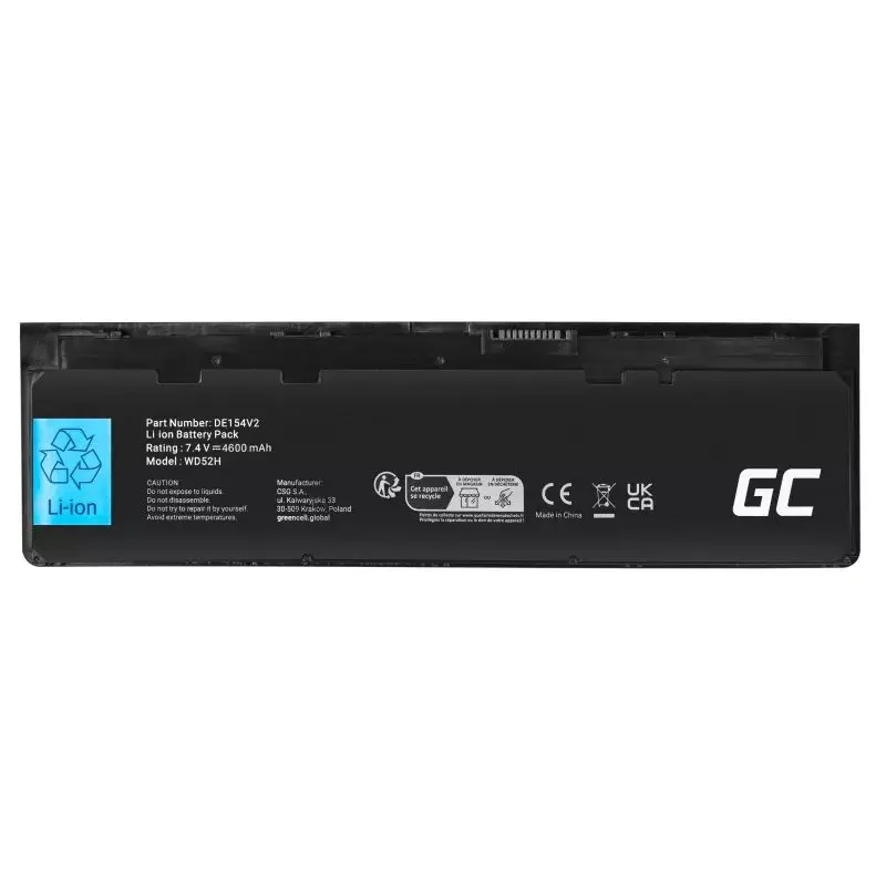 Battery Green Cell DE154V2 for DELL Latitude E7240 E7250