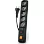 Power strip Acar F5 surge protector — 5 outlets, 1.5 m cable, black