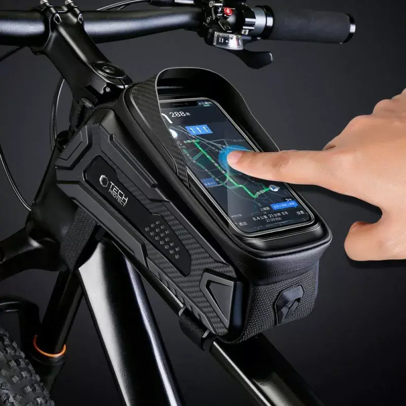 Bike mount Tech-Protect V2 L black for phones — handlebar phone holder, adjustable size