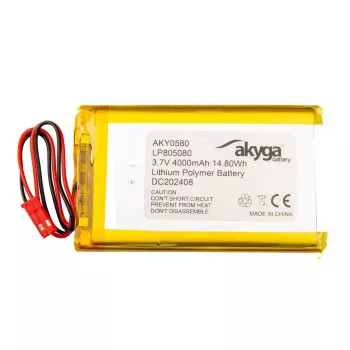 Battery Akyga AKY0580 mobile phone spare part, Li-Ion, 50×80×8 mm, Silver