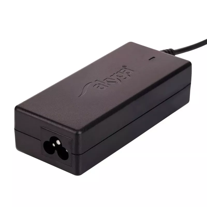 Laptop charger Akyga AK-ND-85, indoor AC adapter 100–250V input, 12V 5A output, 1.2m cable, black