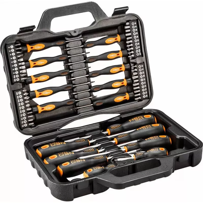 Portable toolbox NEO tools 04-211, durable plastic construction, carry handle, compact storage