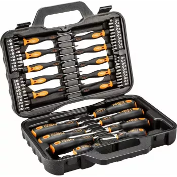 Portable toolbox NEO tools 04-211, durable plastic construction, carry handle, compact storage
