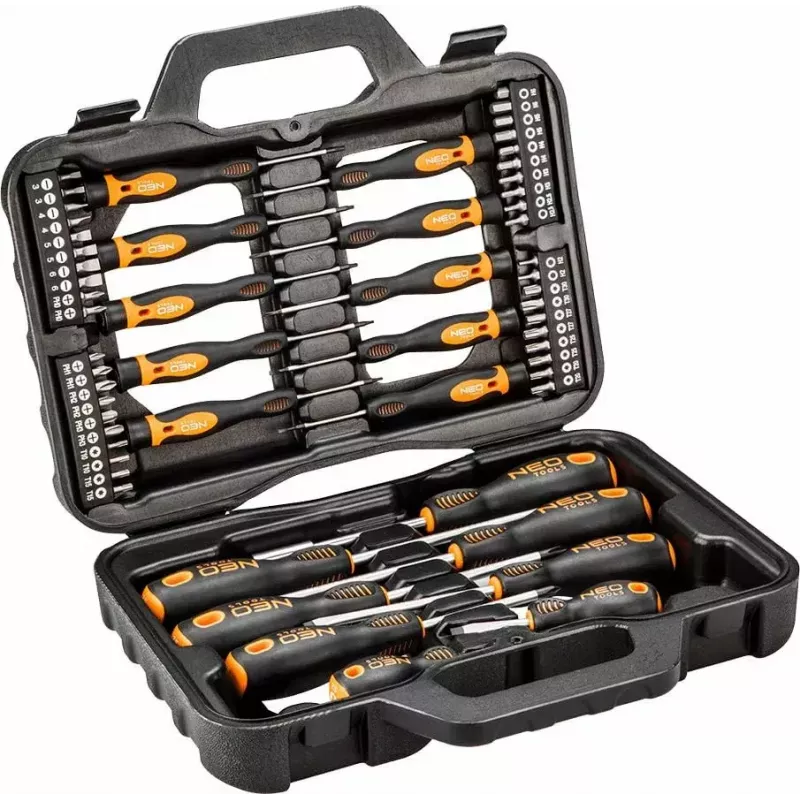 Portable toolbox NEO tools 04-211, durable plastic construction, carry handle, compact storage
