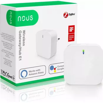 Smart Home Gateway Nous E1 ZigBee 3.0 WLAN — gateway for smart devices, ZigBee 3.0, Wi‑Fi connectivity