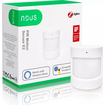 Motion sensor Nous E2 ZigBee PIR, detection range 8 m, viewing angle 120°