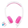 Headset buddy phones School+ wired head-band for calls and music, 20–20000 Hz, 1.4 m cable, pink/white