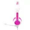 Headset buddy phones School+ wired head-band for calls and music, 20–20000 Hz, 1.4 m cable, pink/white