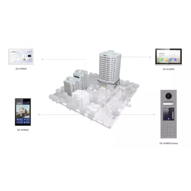 Video Intercom System Hikvision DS-KD8003-IME1(B)/NS 2 MP Black Stainless Steel