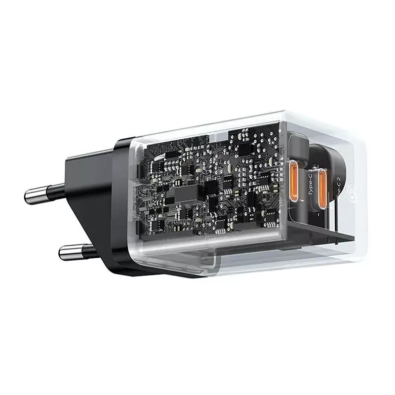 Baseus wall charger GaN5 40W, 2x USB C (Black)