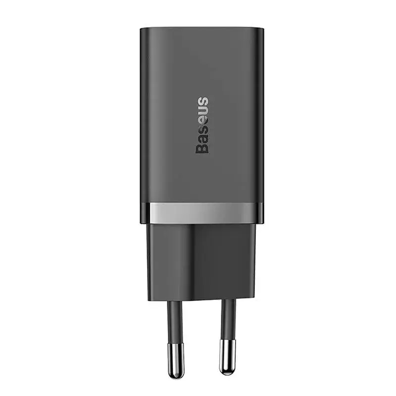 Baseus wall charger GaN5 40W, 2x USB C (Black)