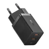 Baseus wall charger GaN5 40W, 2x USB C (Black)