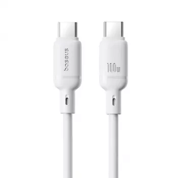 USB-C to USB-C cable Baseus Rychlonabíjecí Silky 1 m 100 W White