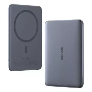 Portable power bank Baseus PicoGo Ultra-Slim 5000 mAh, 20 W output, wireless charging, USB-C, grey