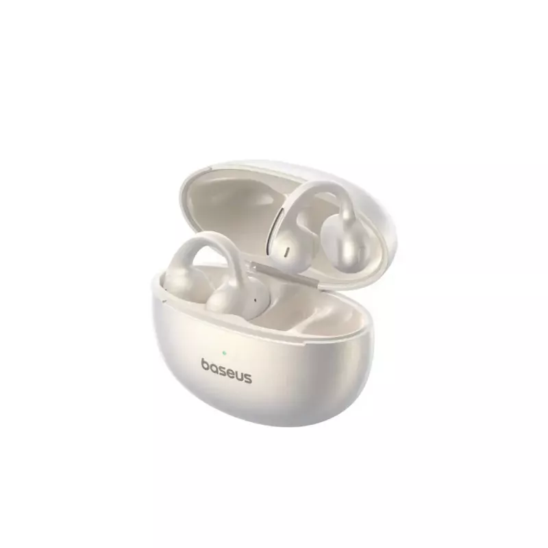 TWS open-ear earbuds Baseus BOWIE MC1 — white, open-ear design, wireless