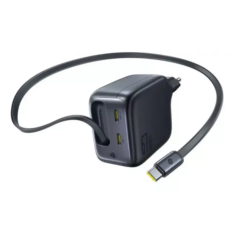 Charger Baseus EnerCore CJ11 Fast Charger 3C 67W — 3× USB-C, AC input, Black