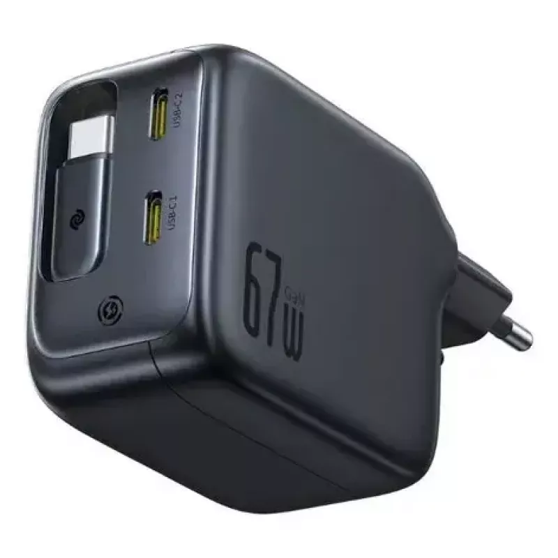 Charger Baseus EnerCore CJ11 Fast Charger 3C 67W — 3× USB-C, AC input, Black