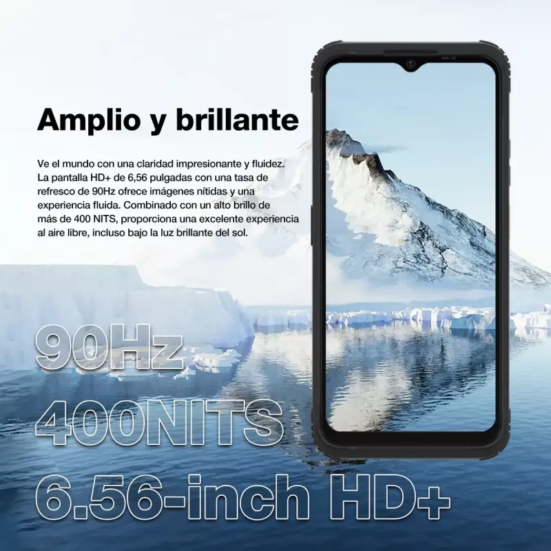 Smartphone AGM H Max — 6.56 inch Display, Android 14, 4 GB RAM, 256 GB, Dual SIM, 10000 mAh, IP68, Black