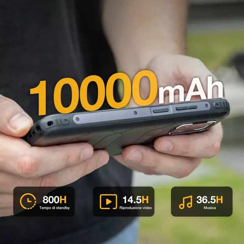 Smartphone AGM H Max — 6.56 inch Display, Android 14, 4 GB RAM, 256 GB, Dual SIM, 10000 mAh, IP68, Black