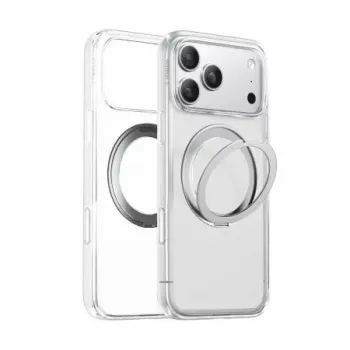 Phone clear protective case Torras Ostand Pro Series for iPhone 17 Pro Max — slim lightweight transparent cover
