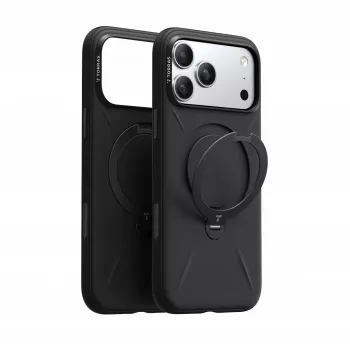Phone case Torras Spin Softune Series for iPhone 17 Pro — Black, slim protective cover