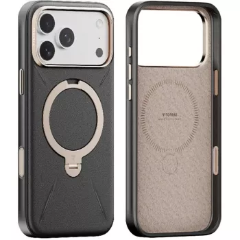 Phone case Torras Spin Vegskin Series for iPhone 17 Pro — Black