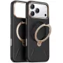 Phone case Torras Ostand Spin Vegskin Series for iPhone 17 Pro Max, Black