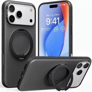 Protective Fitness Series case by Torras for iPhone 17 Pro Max — Black, model X00FX2432