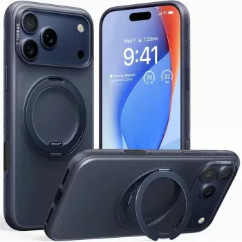 Phone case Torras Ostand R Fitness Series for iPhone 17 Pro Max, Navy Blue
