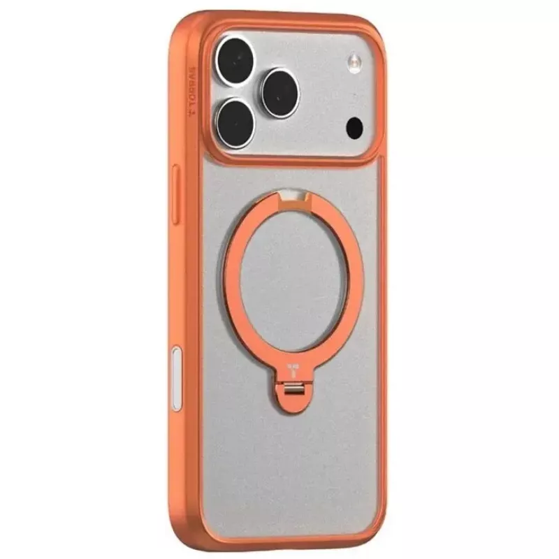 Phone case Torras Ostand Spin Series for iPhone 17 Pro — Orange color