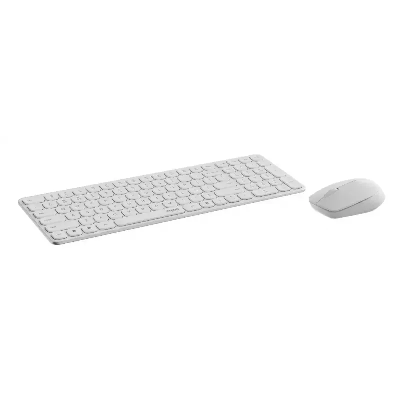Keyboard and Mouse set RAPOO 9310M — full-size wireless keyboard (RF + Bluetooth), white, includes mouse