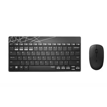 Keyboard Mouse set Rapoo 8000M Universal Bluetooth QWERTZ German Black