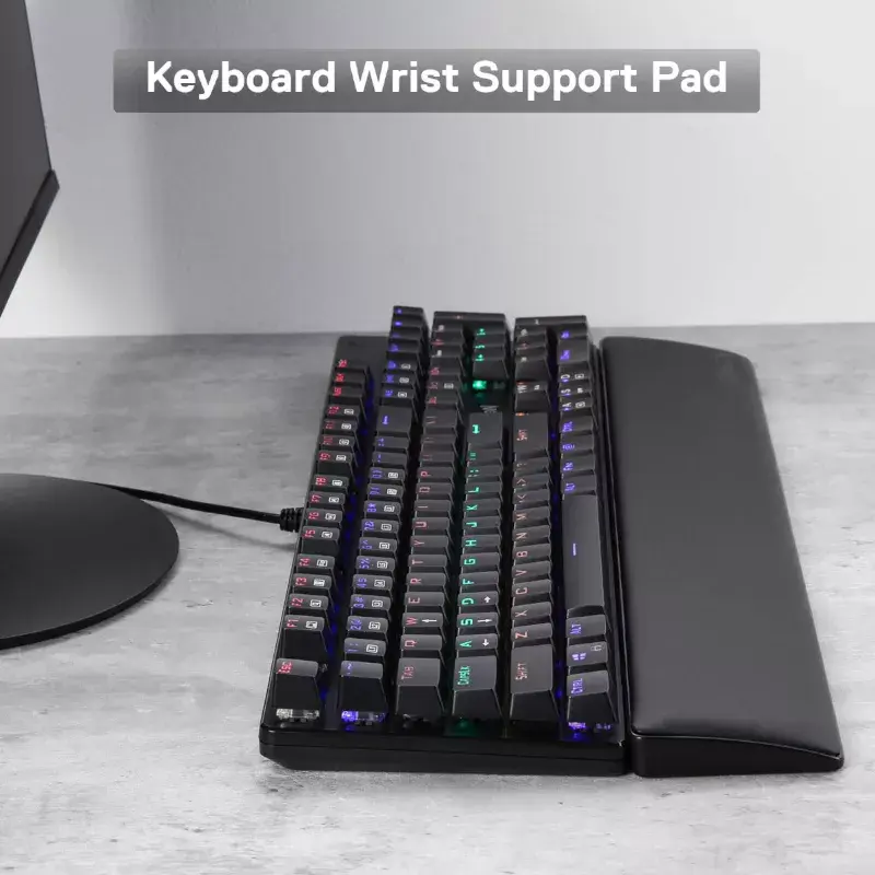 Wrist rest REDRAGON P036 Leatherette memory foam 359×73×20 mm Black