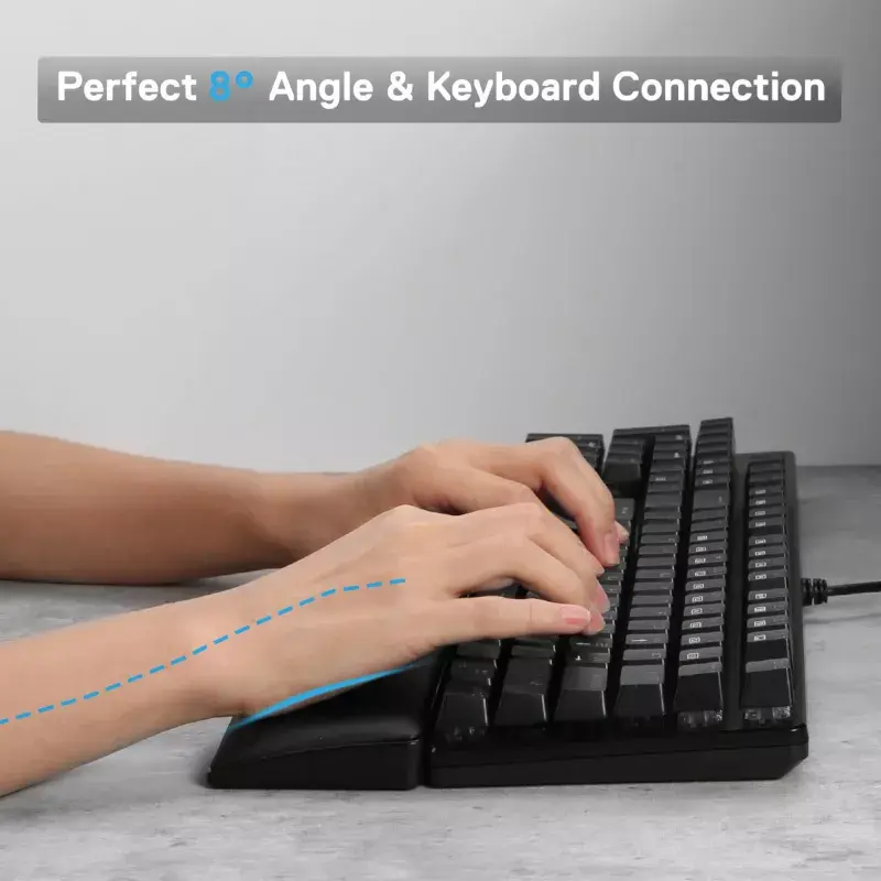 Wrist rest REDRAGON P036 Leatherette memory foam 359×73×20 mm Black