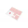Mechanical keycap set REDRAGON A130 PBT Doubleshot — Pink keycaps, PBT doubleshot construction