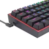 Keyboard REDRAGON FIZZ PRO K616-RGB B Gaming USB RF Wireless Bluetooth QWERTY Black Red