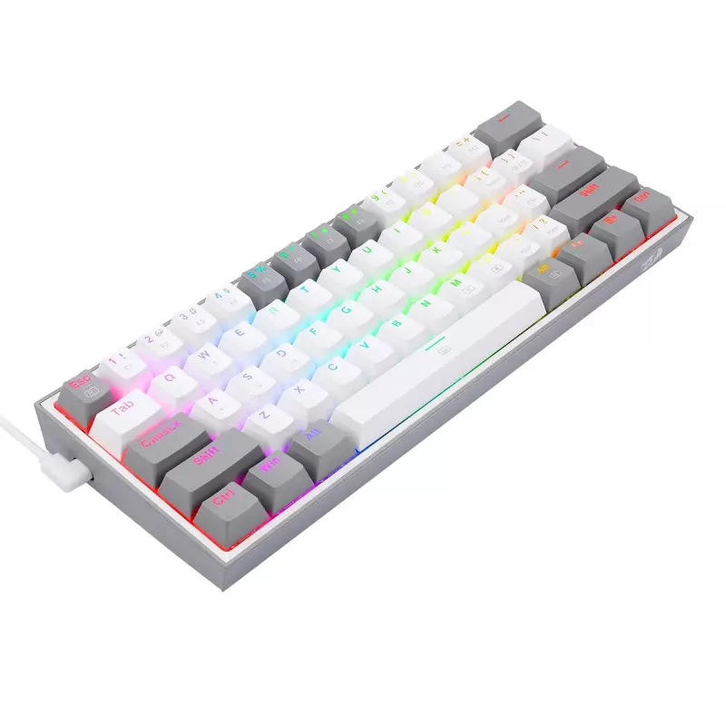 Mechanical Keyboard REDRAGON K617-RGB Fizz Wired USB Grey White