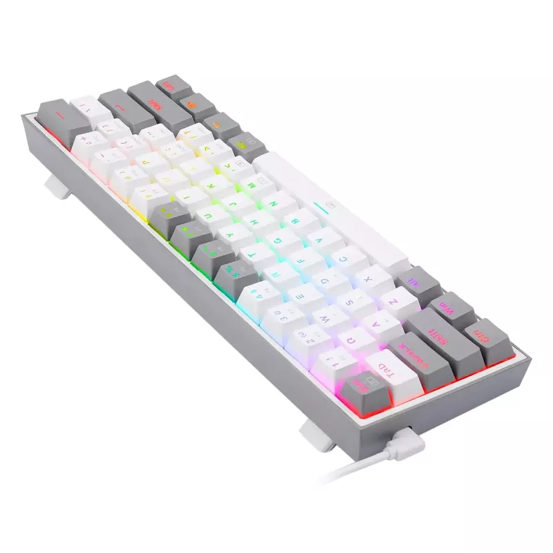 Mechanical Keyboard REDRAGON K617-RGB Fizz Wired USB Grey White