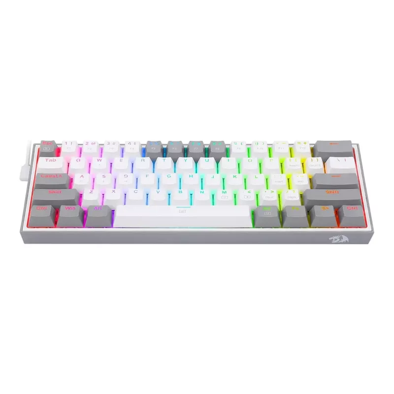 Mechanical Keyboard REDRAGON K617-RGB Fizz Wired USB Grey White