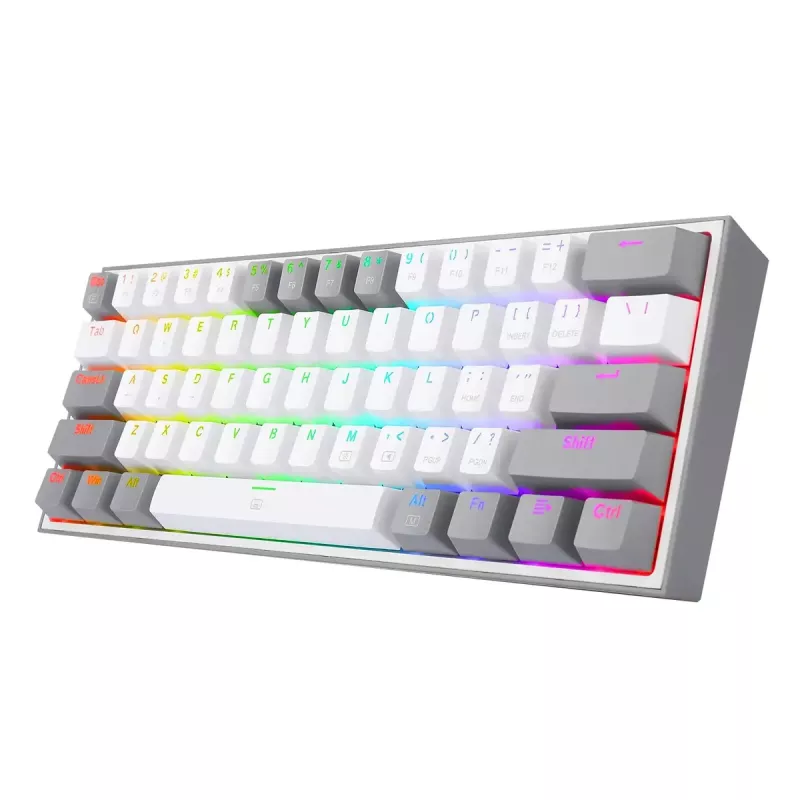 Mechanical Keyboard REDRAGON K617-RGB Fizz Wired USB Grey White