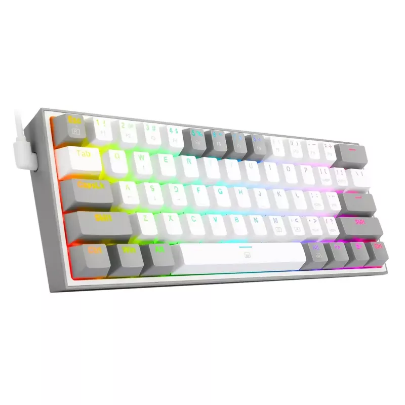 Mechanical Keyboard REDRAGON K617-RGB Fizz Wired USB Grey White