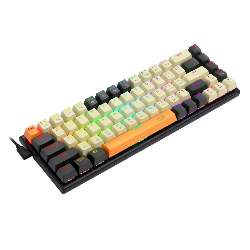 Keyboard REDRAGON K633CGO-RGB Ryze Mechanical Wired USB Black White
