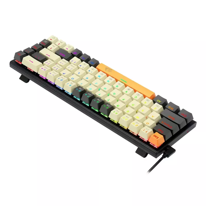 Keyboard REDRAGON K633CGO-RGB Ryze Mechanical Wired USB Black White
