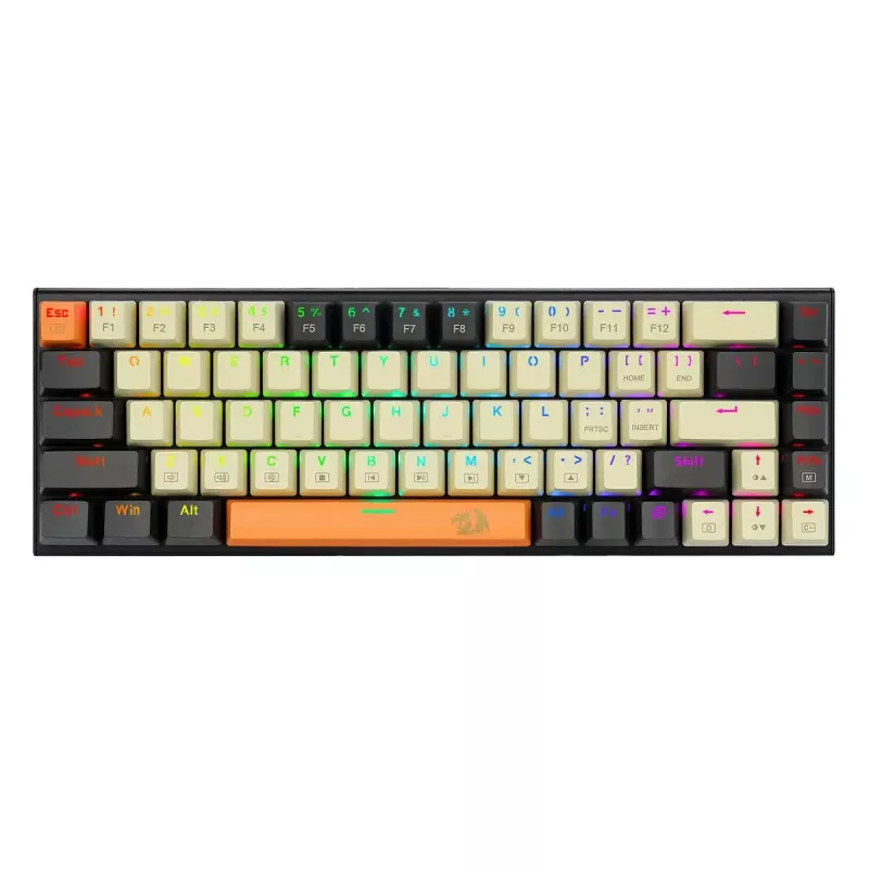 Keyboard REDRAGON K633CGO-RGB Ryze Mechanical Wired USB Black White