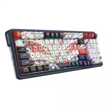 Mechanical keyboard REDRAGON K686AK-RGB-PRO — RF Wireless + USB, Navy White, 1.5 m cable