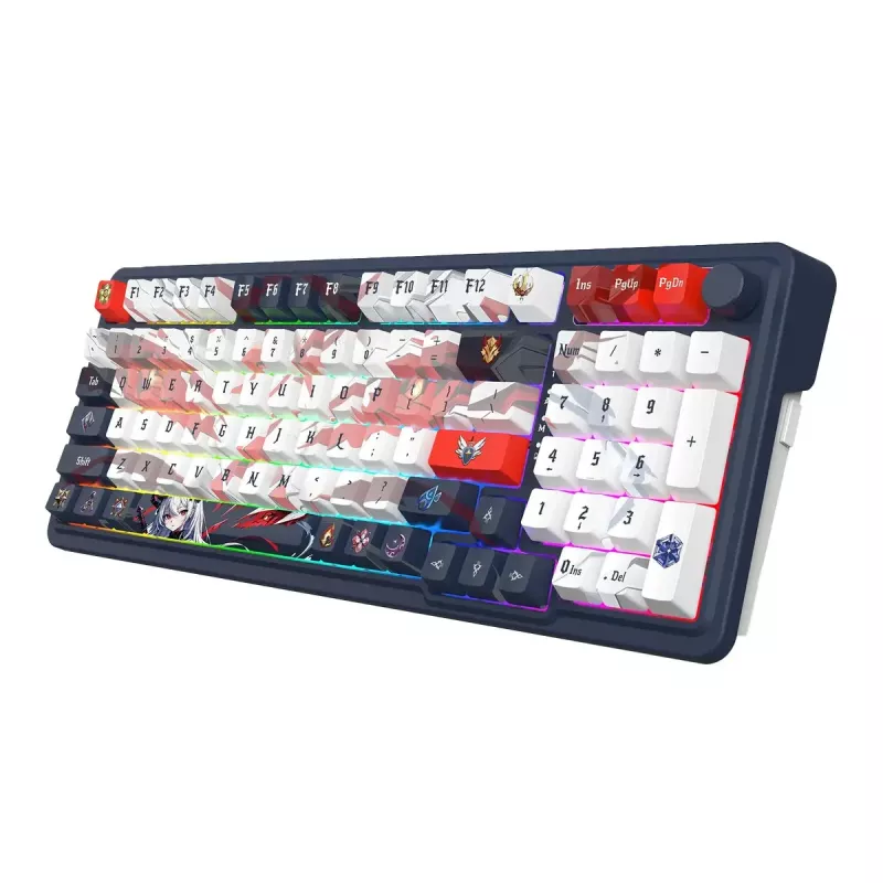 Mechanical keyboard REDRAGON K686AK-RGB-PRO — RF Wireless + USB, Navy White, 1.5 m cable
