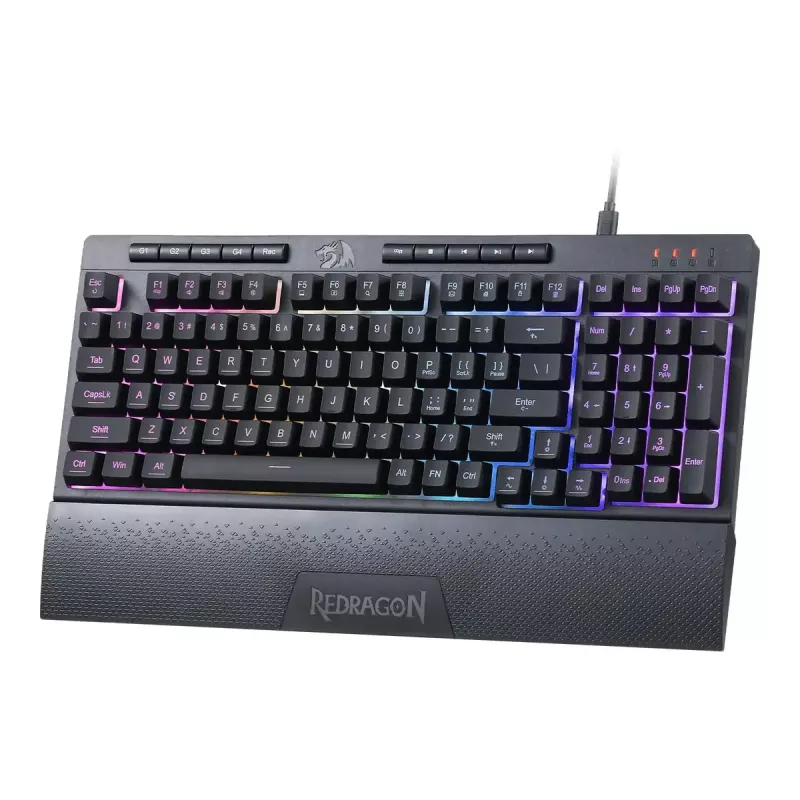 Keyboard REDRAGON K515-RGB SHIVA 98 USB Black Membrane Wired