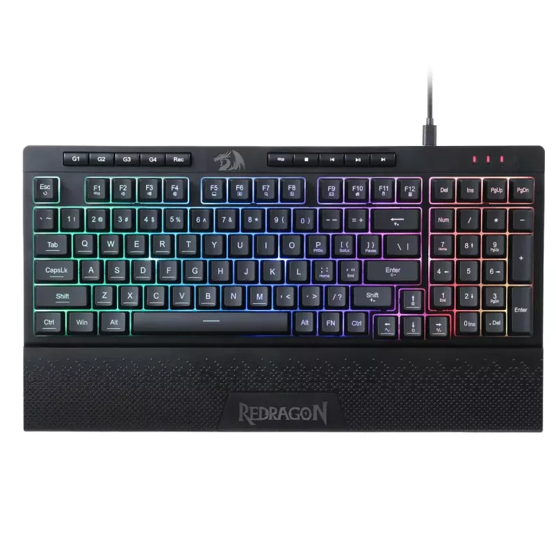 Keyboard REDRAGON K515-RGB SHIVA 98 USB Black Membrane Wired