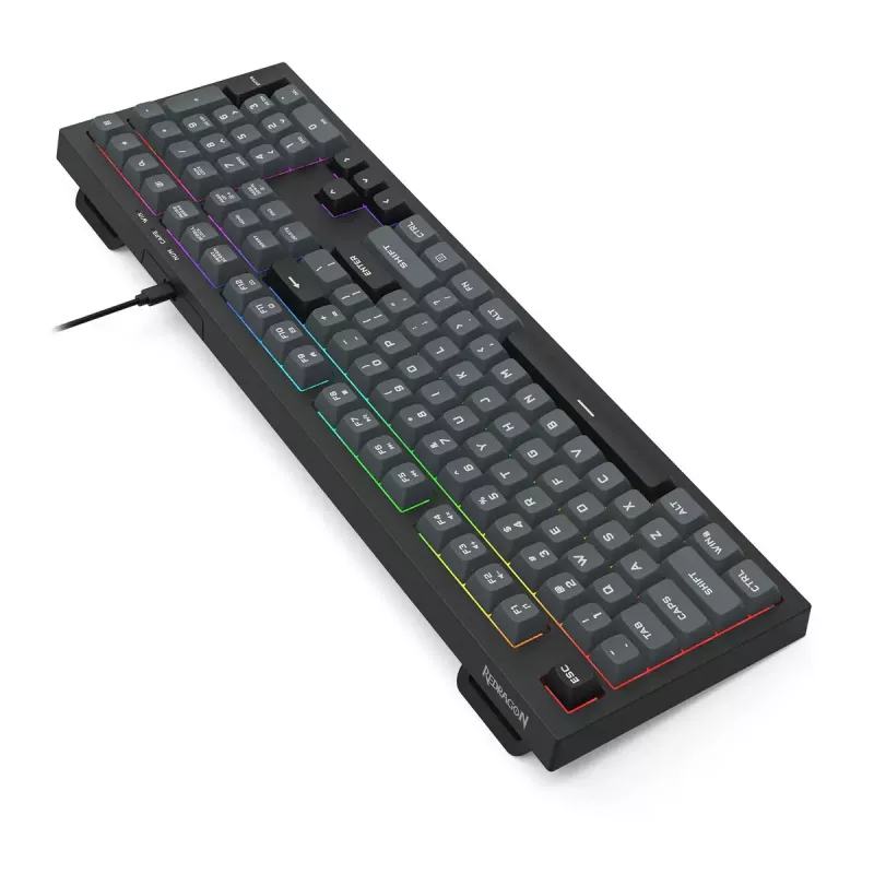 Keyboard REDRAGON K518-RGB-GB Crux Wired USB Black Membrane